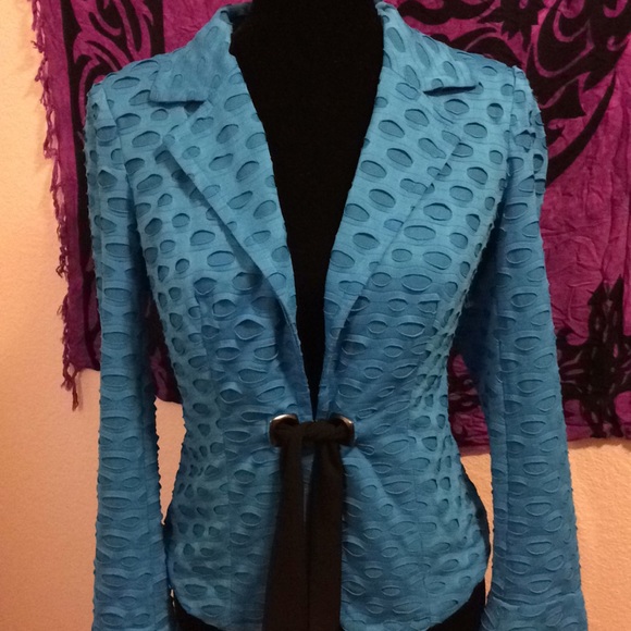 2/$20 Bright blue blazer size small - Picture 2 of 5